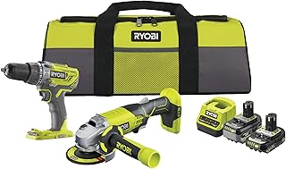 RYOBI 18V ONE+ Duo – Taladro Percutor 50 Nm y Atornillador Impacto 220 Nm – Incluye 2 Baterías 2.0 Ah y Cargador