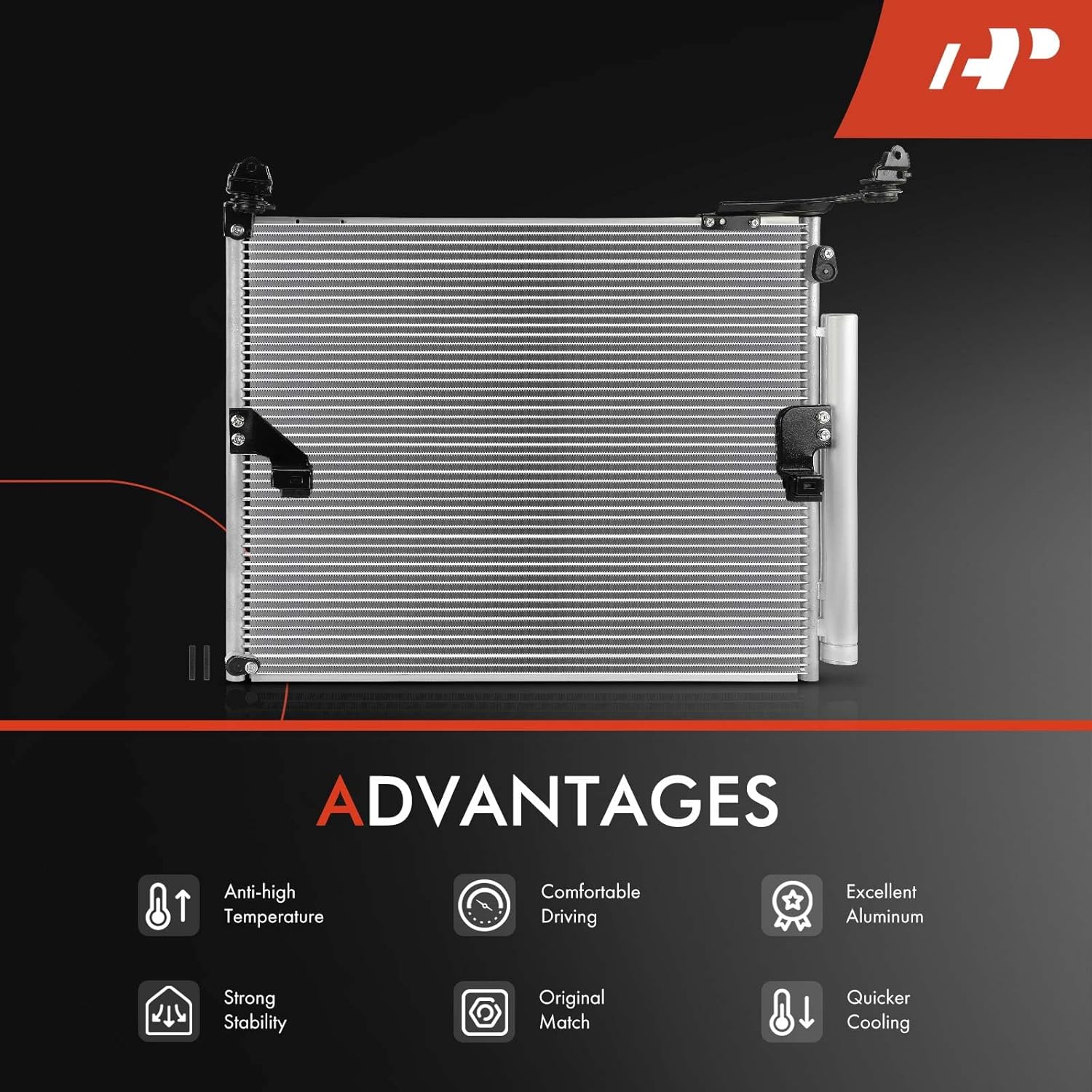 A-Premium Air Conditioning A/C Condenser Compatible with Toyota 4Runner 2021 2022 2023 4.0L, Replace# 8846060480