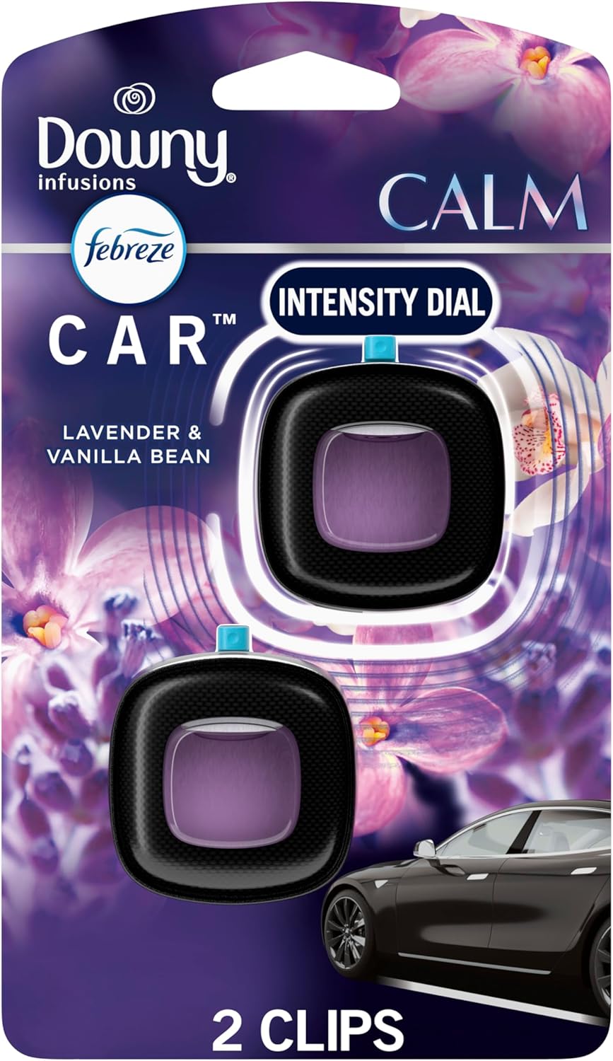 Febreze Car Vent Clip, Downy Calm Scent, 2 Count, 0.13 oz Total Febreze Car Vent Clip, Downy Calm Scent, 2 Count, 0.13 oz Total