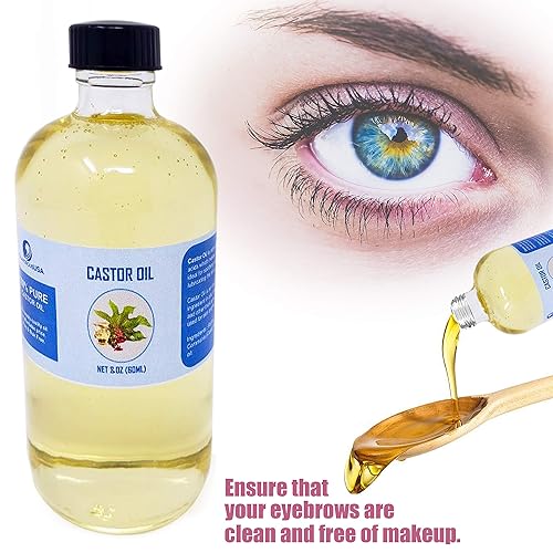 Miniatura 2 de Aceite de ricino orgánico USDA prensado en frío, 100% puro, sin hexano, hidratante y curativo, para piel seca, crecimiento del cabello, para piel,