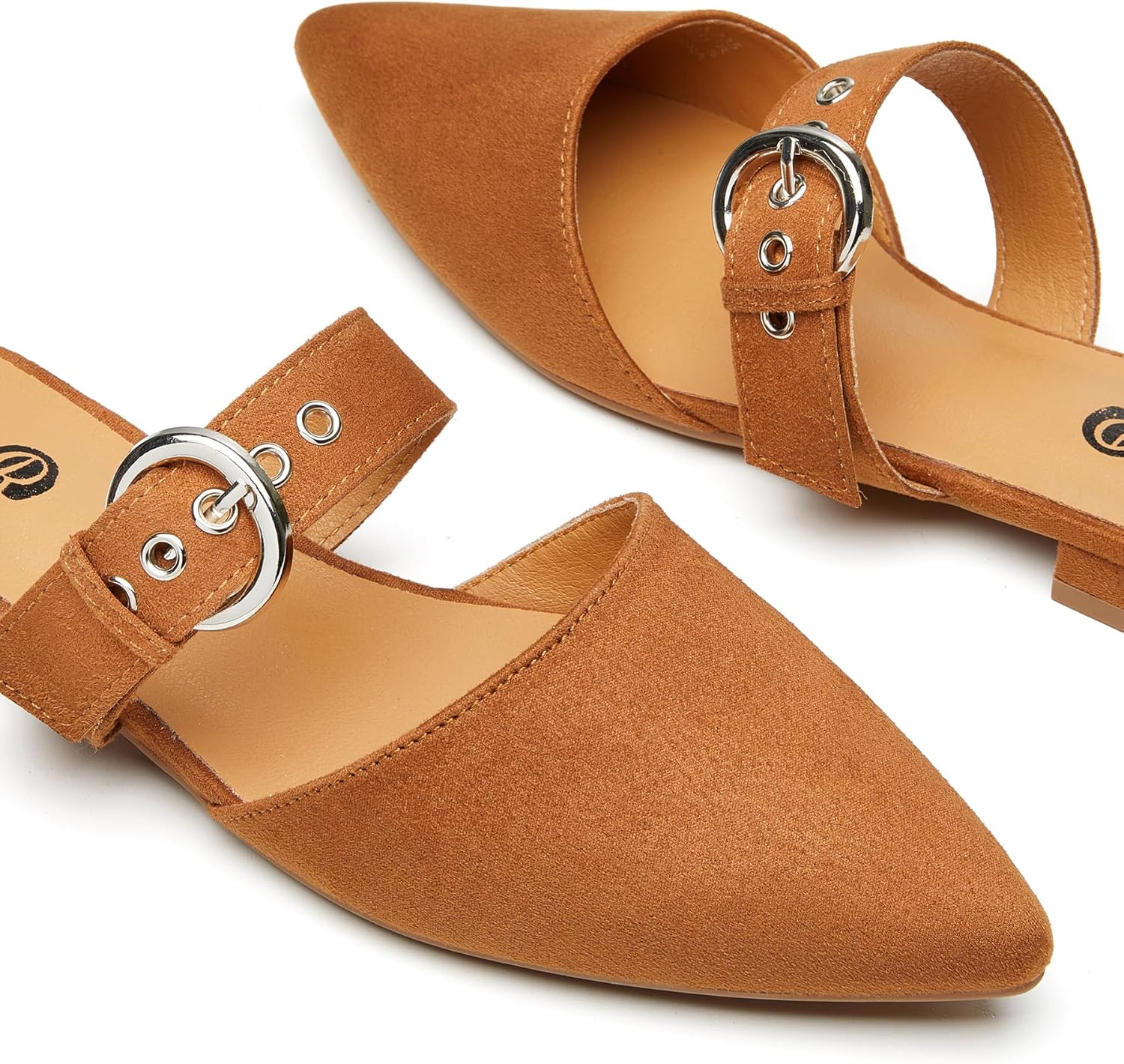 Rekayla Mules for Women Adjustable Strap Pointed Toe Backless Loafer Shoes… - Image 3