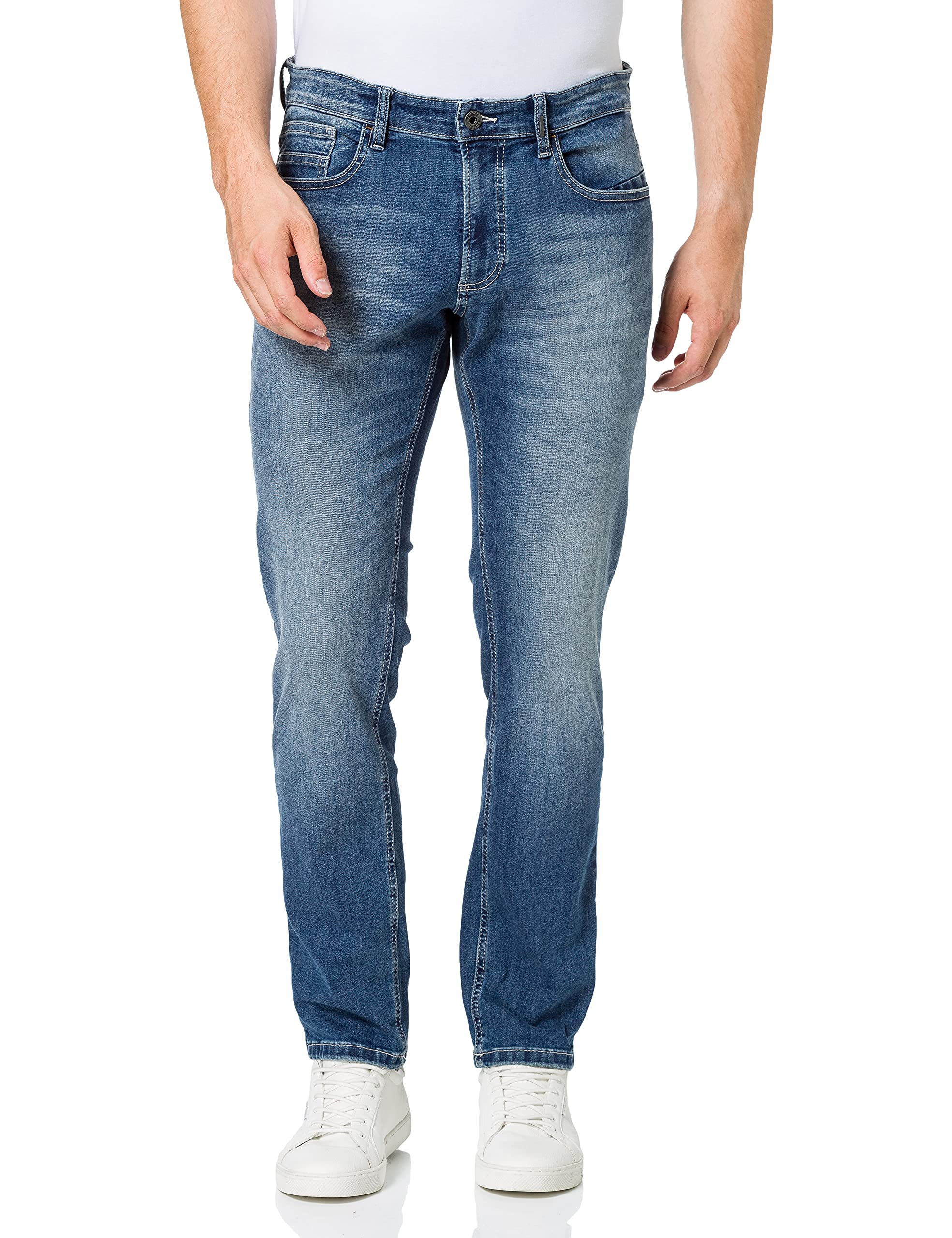 camel active Herren Slim Fit Raw Denim