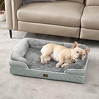 Vista 268 de EHEYCIGA - Cama ortopédica para perro grande, impermeable, de espuma viscoelástica y espuma tipo caja de huevos, bordes elevados, antideslizante