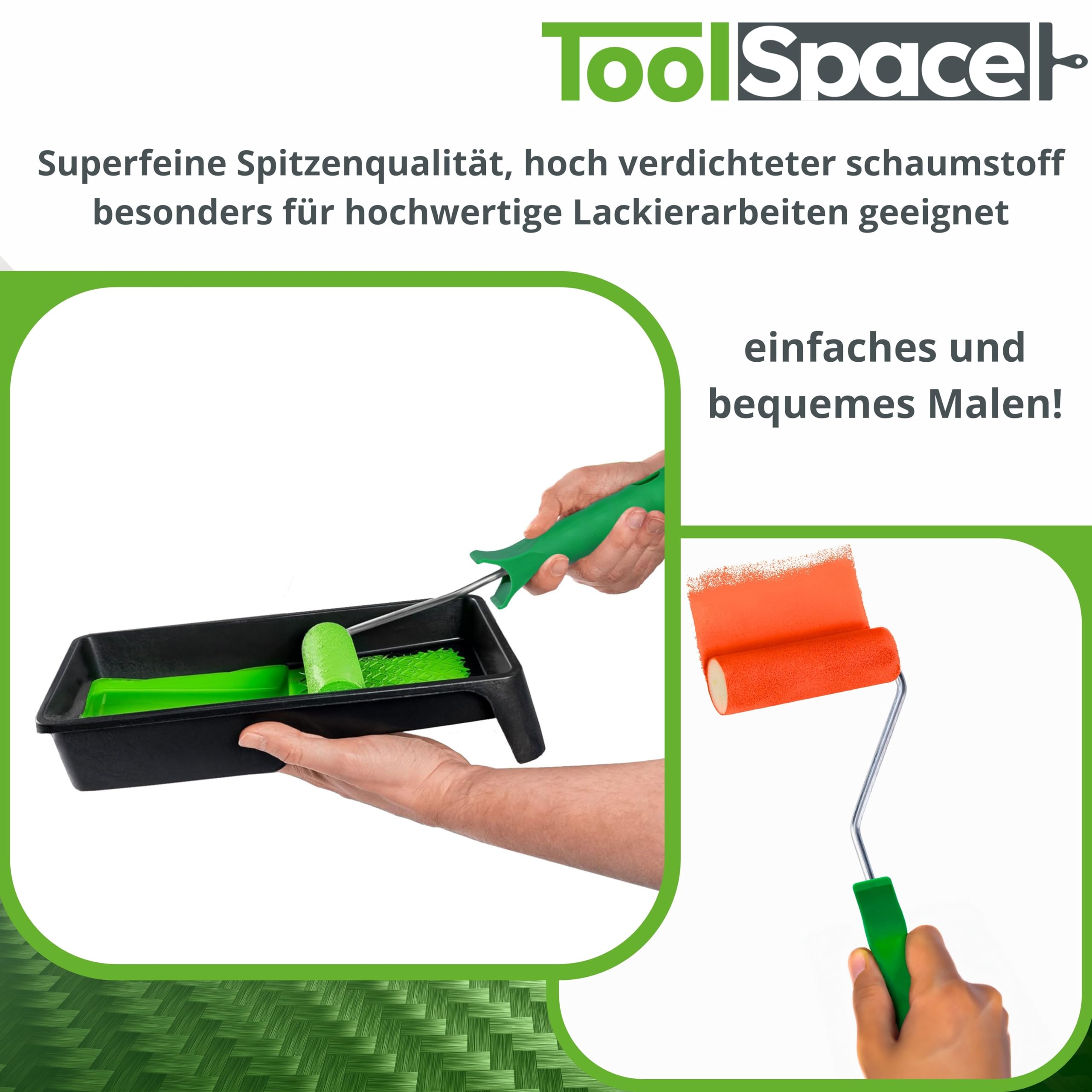 11 stuks verfrollerset, klein, 5,7 cm schuimrubberen lakrol, mini