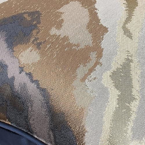 Vista 5 de Fundas de almohada decorativas azules y doradas, 18 x 18 pulgadas, modernas, elegantes, únicas, decorativas para sofá, cama, decoración del hogar