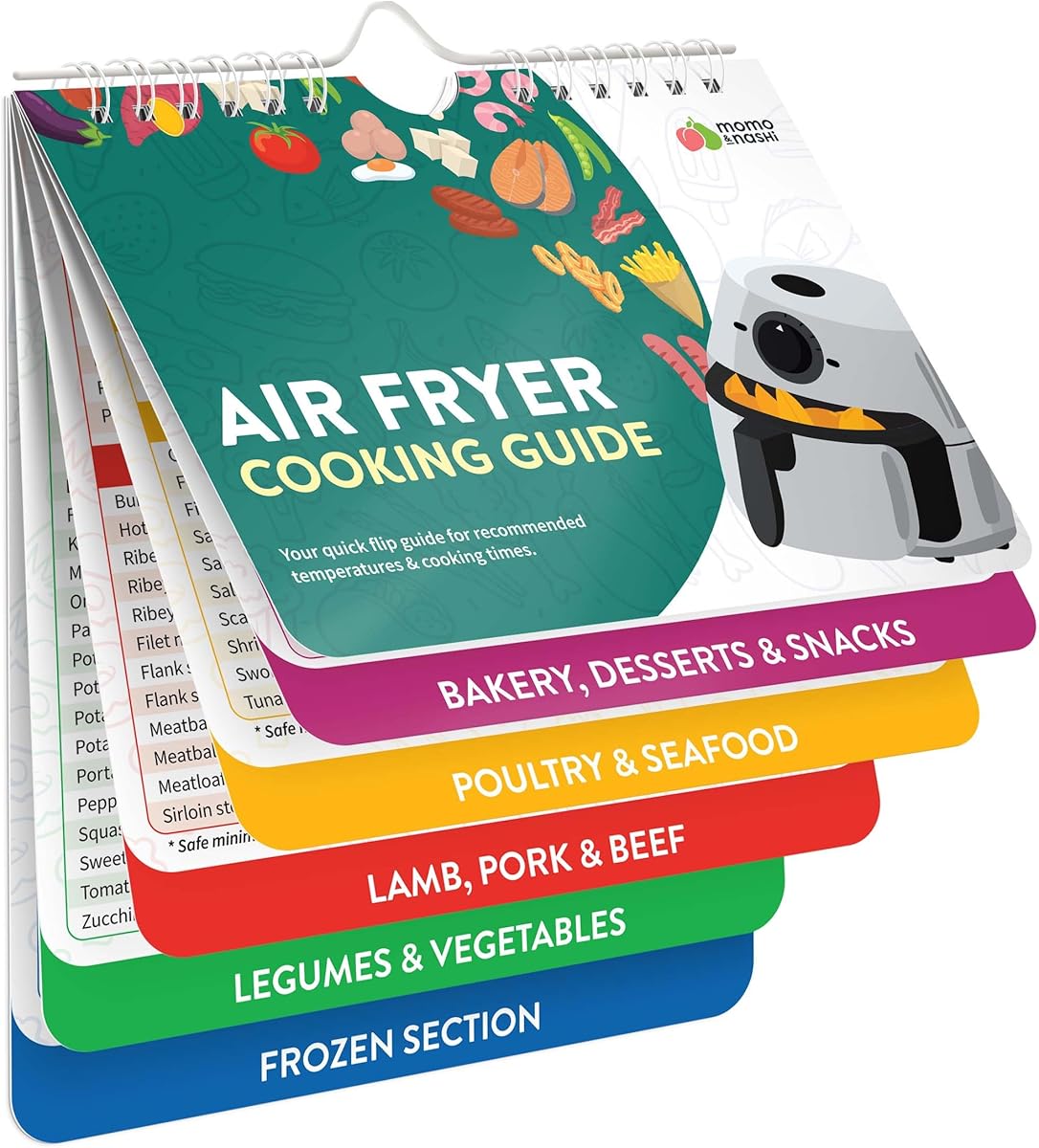 Air Fryer Cheat Sheet Magnets Cooking Guide Booklet - Air Fryer Cookbooks - Air Fryer Liners - Air Fryers Kitchen Gifts Gadgets 2026 - Air Fryer Accessories Cooking Guide - Valentine Gifts for Women