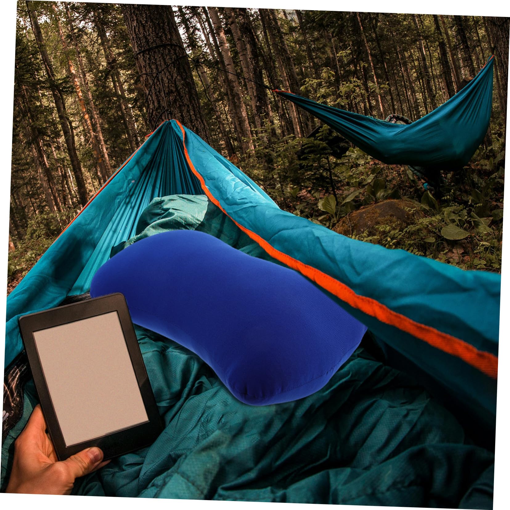Almohada Portátil de Espuma Partículas en Forma de Hueso, Ligera y Mini para Camping al Aire Libre, Soporte Cómodo para Cuello y Lumbar, Tamaño Compacto y Lavable