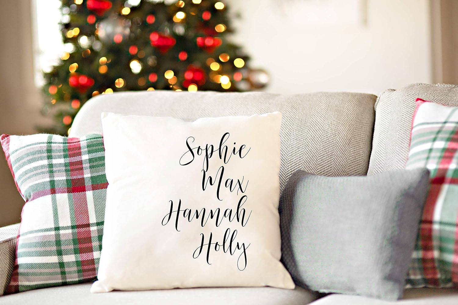 Pillow Covers Throw Pillows With Script Writing Personalized