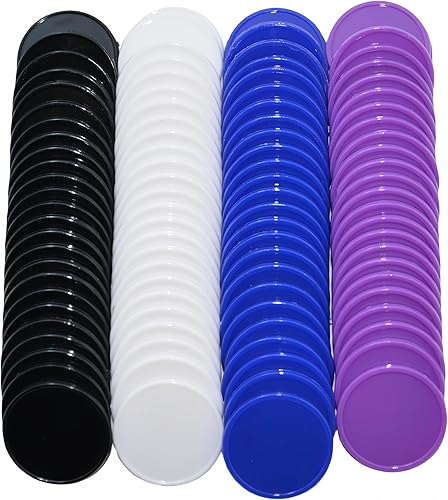 Vista 49 de SmartDealsPro juego de 100 fichas de aprendizaje de plástico opaco, de 1 pulgada, para juegos de fichas, minipóquer, con caja de almacenamiento