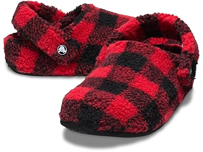 Crocs Classic Cozzzy Slipper Slippers Buffalo Plaid/Varsity Red/Black