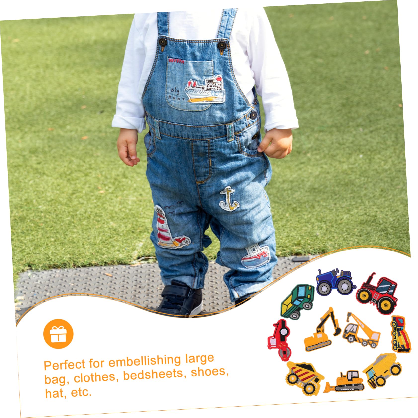 50stücke Stoff Applikationen Für Kinderbekleidung Feuerwehr-flicken Zum Aufnähen Für Jacken Und Kleidung Einfach Zu Nähen Und Langlebig Für -projekte Und Reparaturen