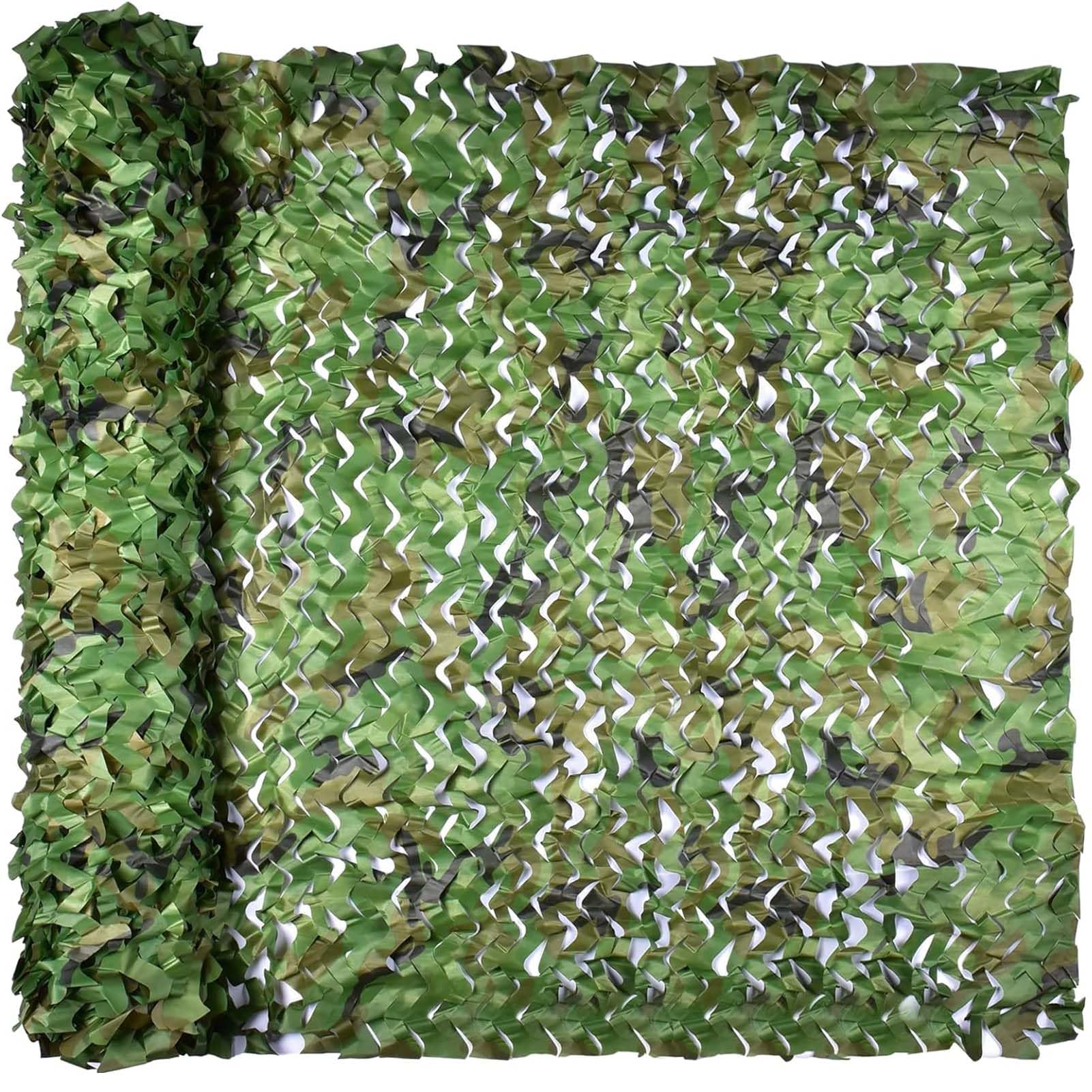 Rete Mimetica Militare per Esterni - Protezione Solare, Rinforzata Camouflage Net Caccia Decorazione Forestale e Campeggio, Leggera e Dimensioni Personalizzabili
