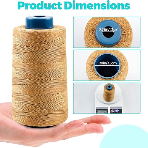 Miniatura 2 de Hilo de extensión de cabello de 900 yardas, hilos de costura, hilos de tejer con 30 agujas TCJI para coser a mano, extensiones de cabello,