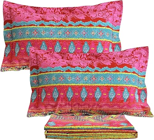 FADFAY juego de sábanas para cama estilo bohemio, Algodón, Patrón-09, King
