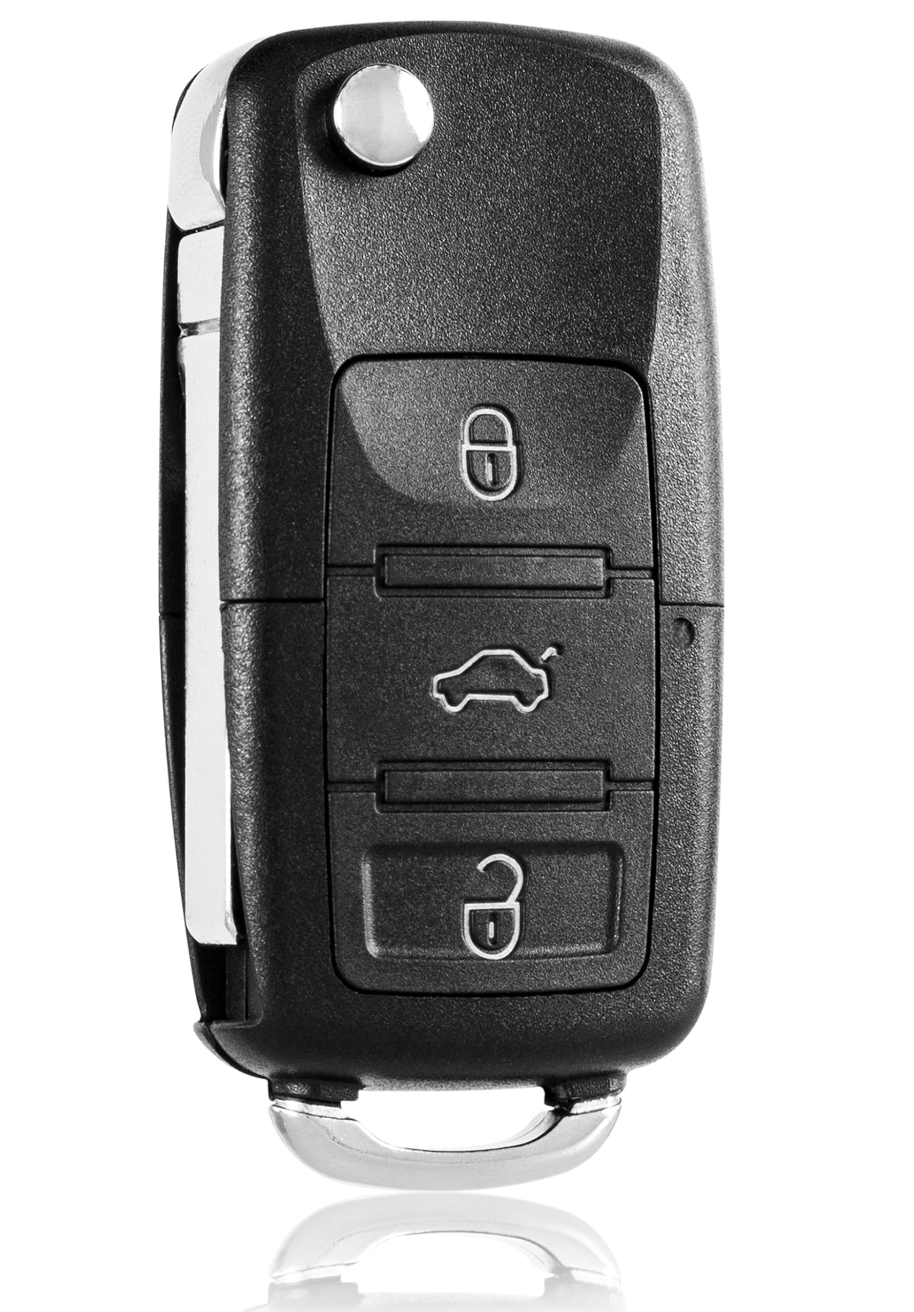 Volkswagen Skoda Seat Schlüsselgehäuse Klappschlüssel 3 Tasten Ersatz | Passend Golf Passat Polo Octavia Leon | Autoschlüssel Gehäuse Ohne Programmierung