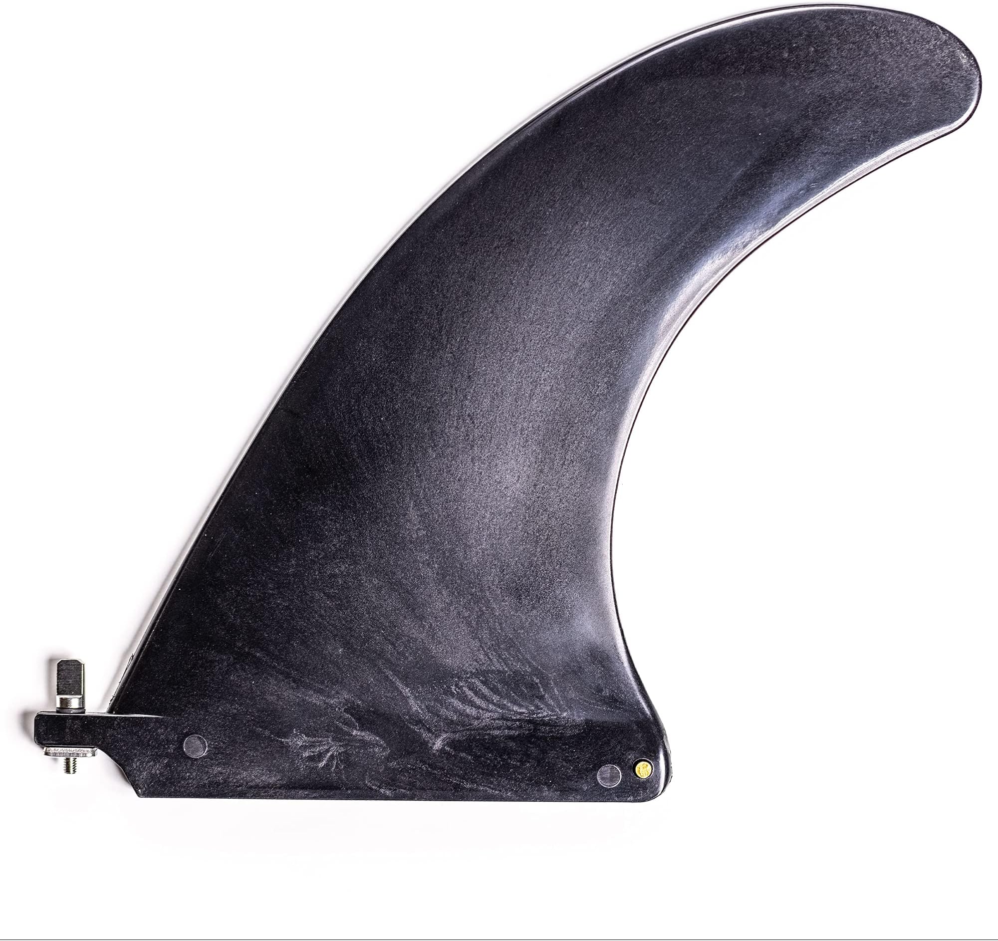 South Bay Board Co. - 9” Longboard or Paddleboard Single Fin Kit - includes Stainless Steel No-Tool Screw & Square Nut Plate - Proper Longboard/SUP Single Fin, Fits 99% of Single Fin Boxes