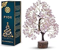 Vista 13 de PYOR Ojo de tigre, árbol de cristal curativo, decoración de oficina para mujeres, árbol de gemas, piedra de ojo de tigre, regalos de buena suerte