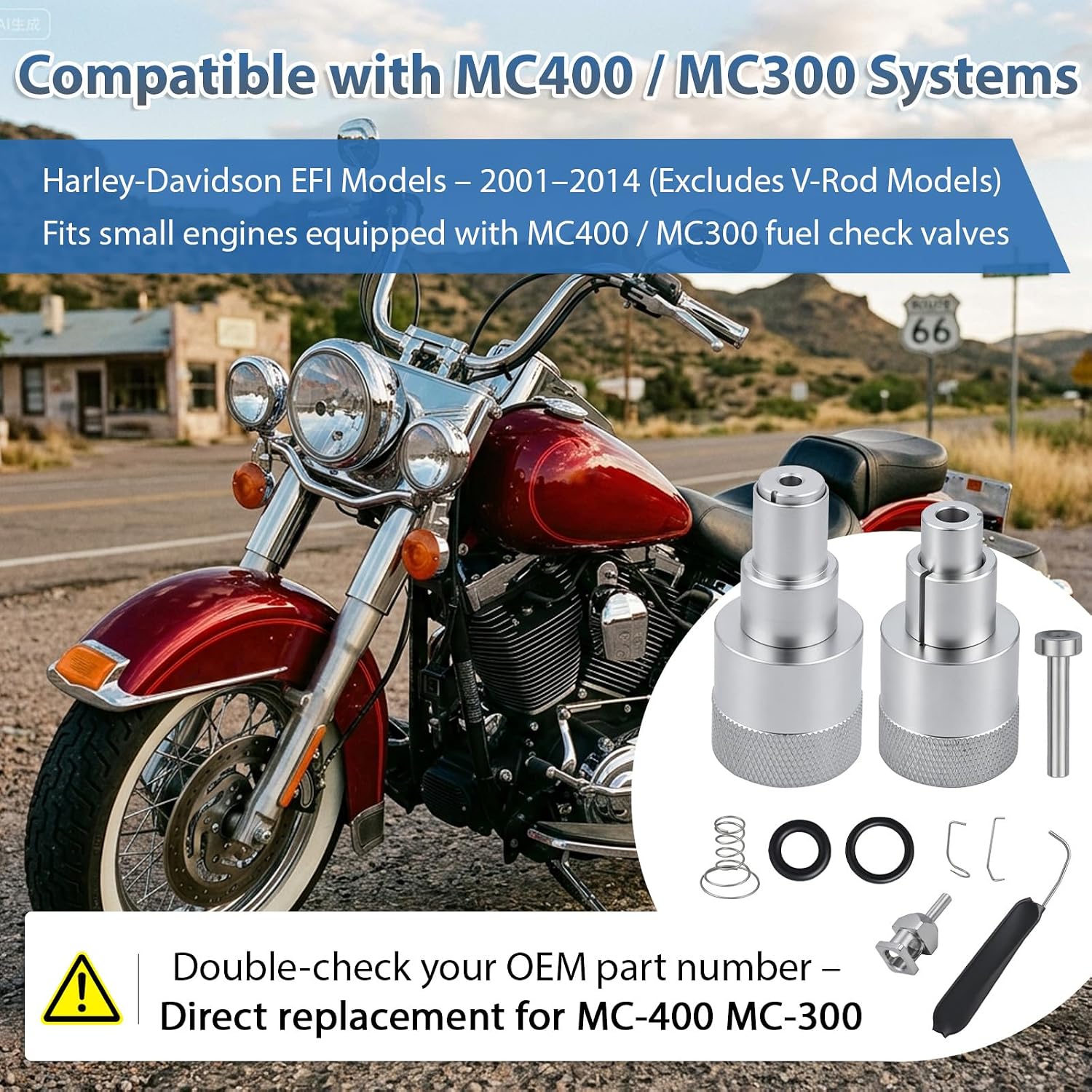MC400 MC300 Check Valve Repair Tools Kit for Harley EFI 2001-2026