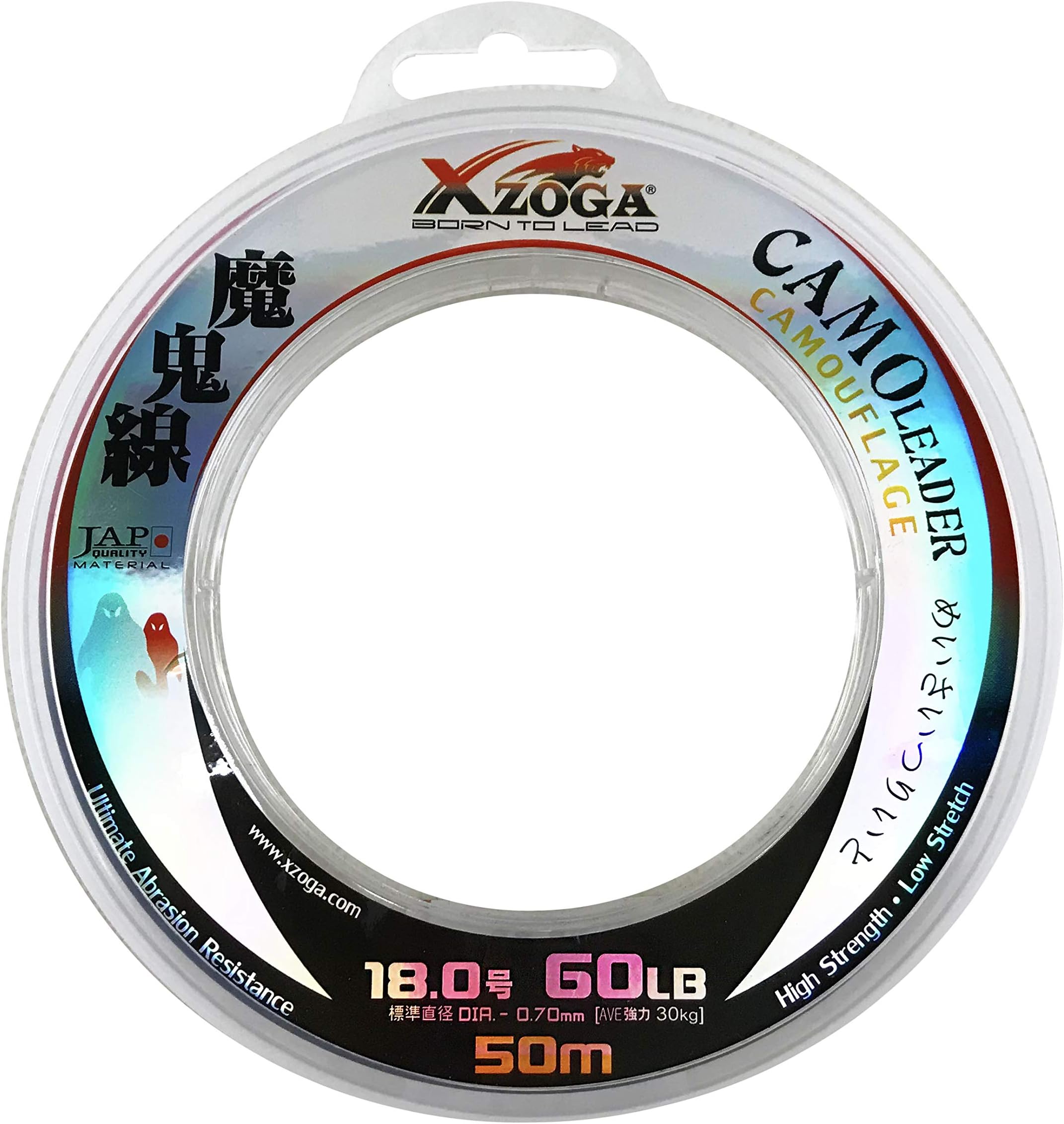 Camo Leader Camouflage 60Lb/50M 30Kg Fishing Flurocarbon Line
