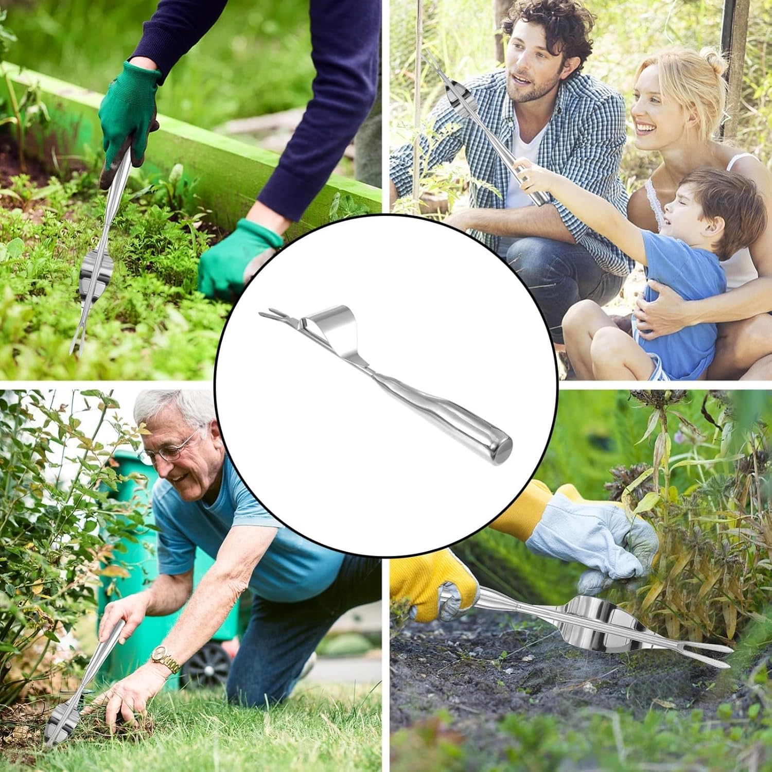 Weeding Fork Tool Stainless Steel for Garden Root Removal image 5