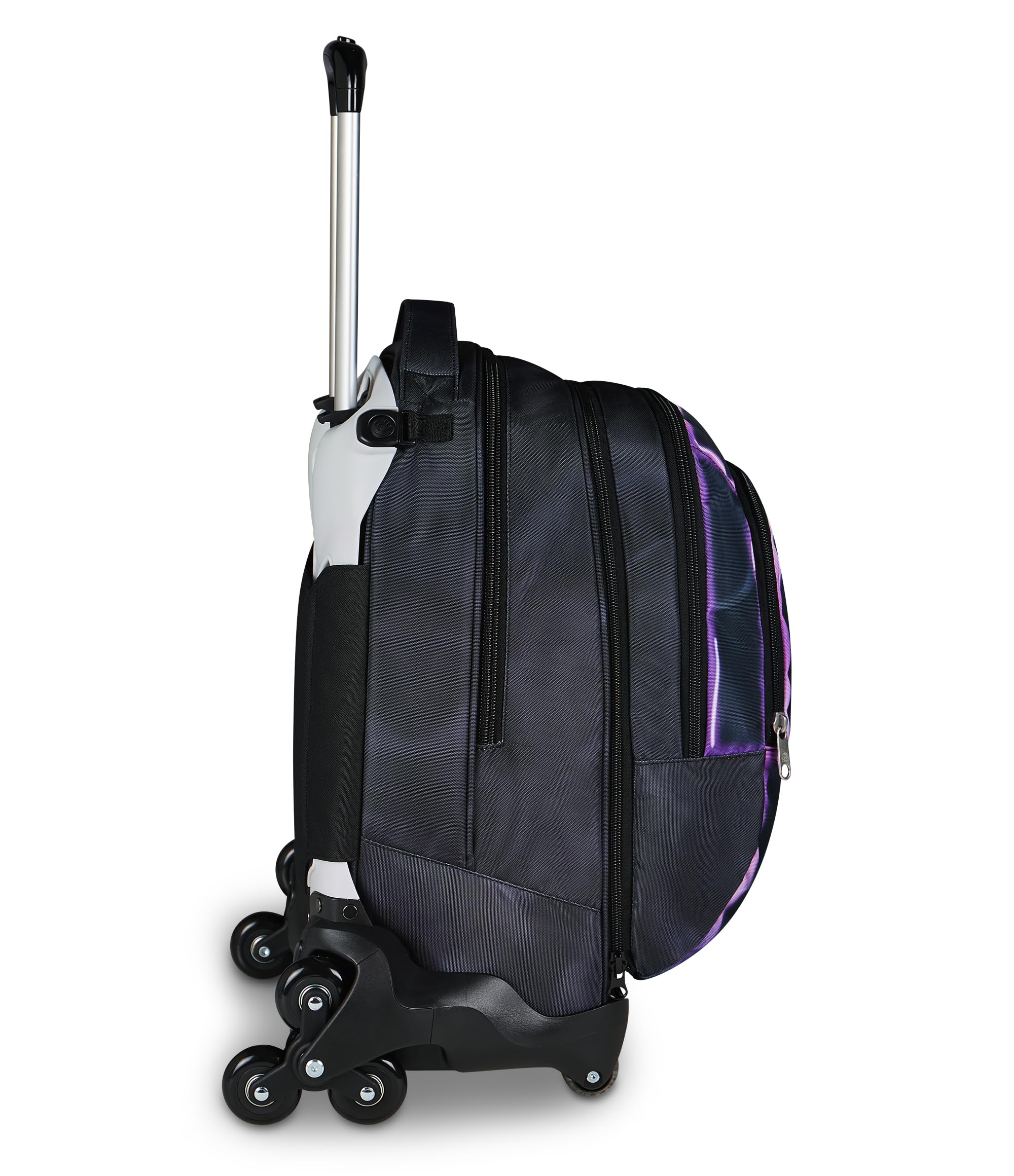 Seven Trolley Scuola Jack 8 Ruote Detach SHADOWS OF COLOR, Nero, 34 L, Scomponibile, Cross-over System, Zainetto staccabile, Tasca laterale porta borraccia, Scuola elementare e media, Bambini, Ragazzi