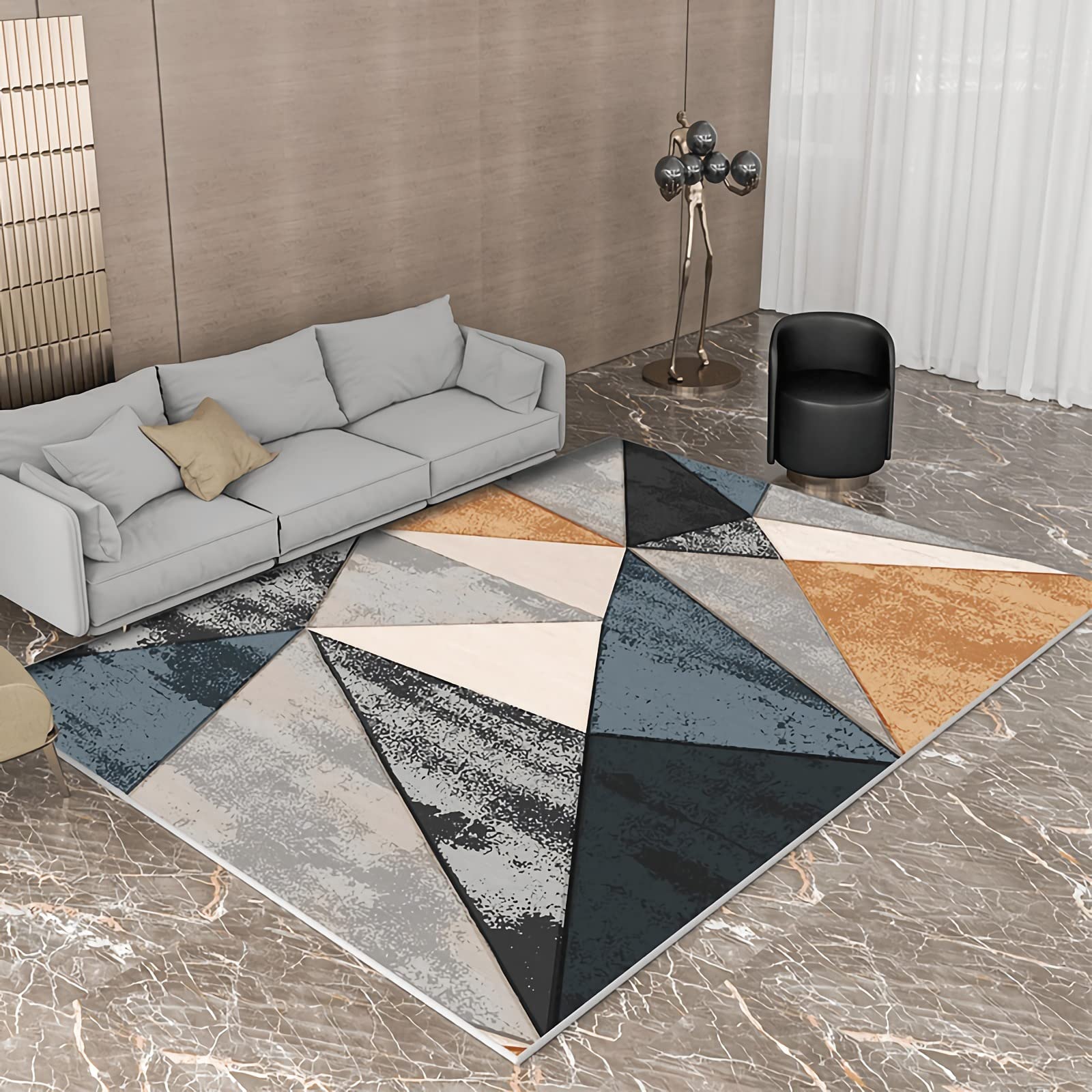 Tapis balcon jaune gris crème moquette chambre enfant grand tapis jeu 180x250