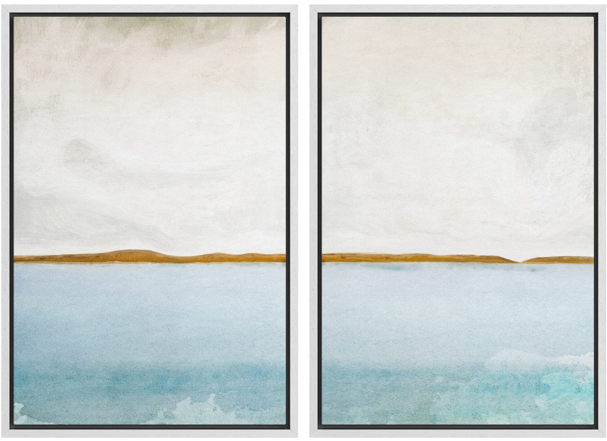 SIGNWIN Framed Canvas Print Wall Art Abstract Wave Pattern Modern Art Minimalist Neutral Decor for Living Room, Bedroom, Office - 16"x24"x2 Natural — view 30