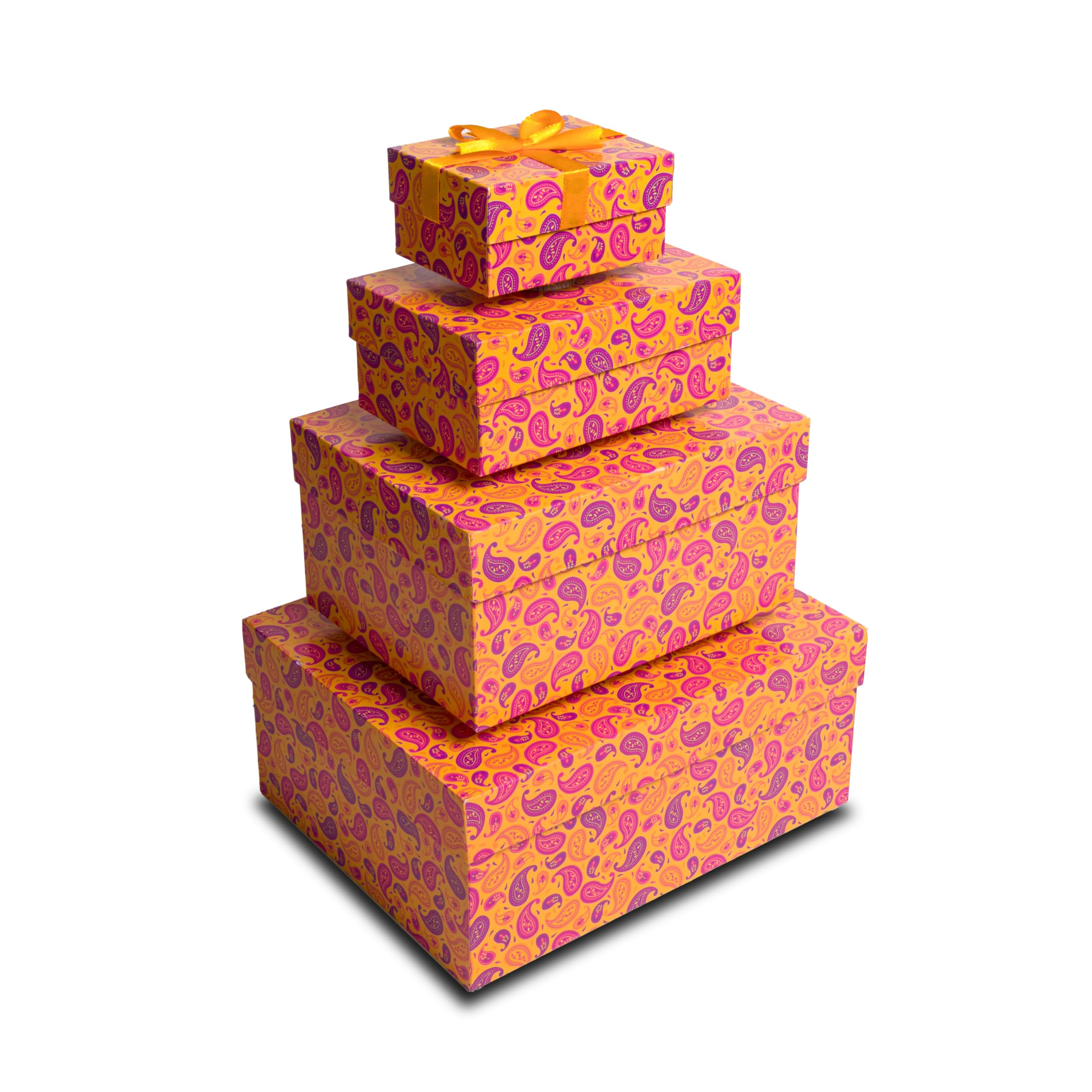 Little Birdie Gift Box Ornate Paisley Assorted Sizes 4pc | Gift Boxes for Packaging, Wedding Packing, Birthday| Decorative Boxes for Gifting (B0D4MCXZV9) Amazon Price History, Amazon Price Tracker