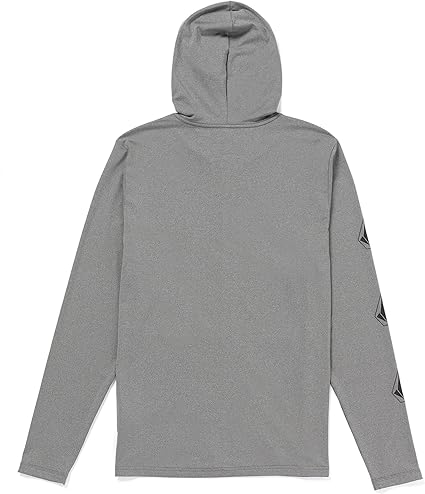 Volcom Men's Standard Iconic Stone Long Sleeve Hood, Heather