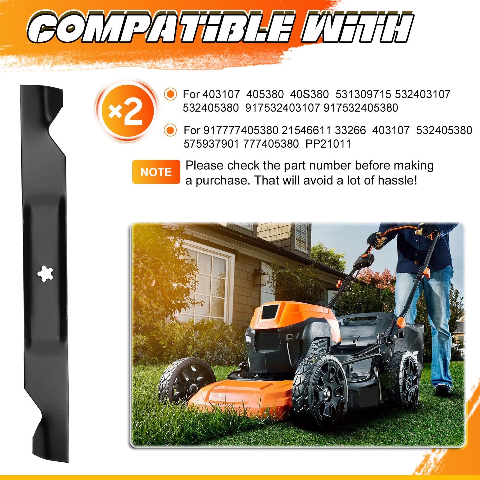 Lame Tagliaerba Ricambio 6 Lame Tagliaerba Di Ricambio Per AYP - Foto 11