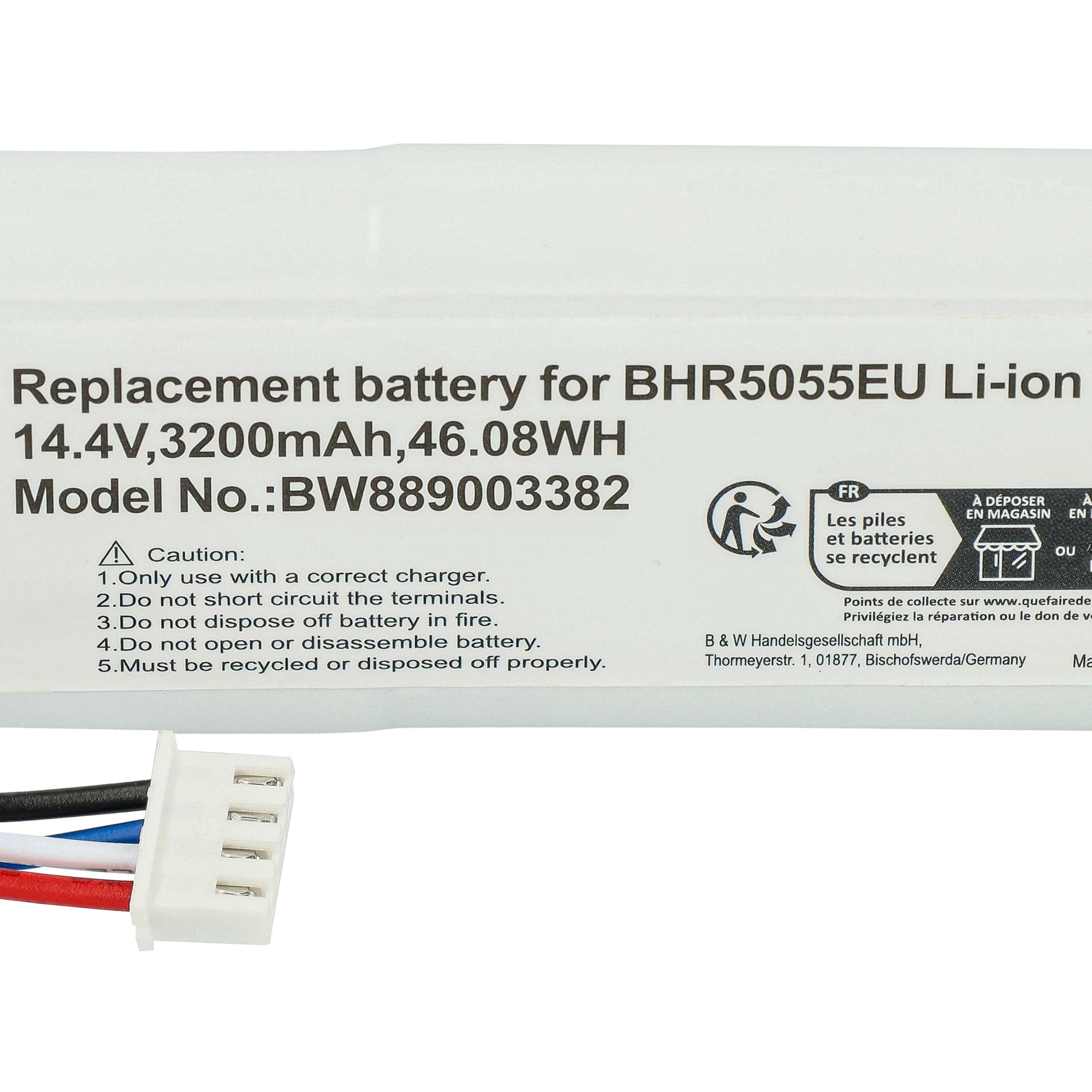 vhbw batteria sostituisce Xiaomi P2051-4S1P-ZM per home cleaner (3200mAh, 14,4V, Li-Ion)