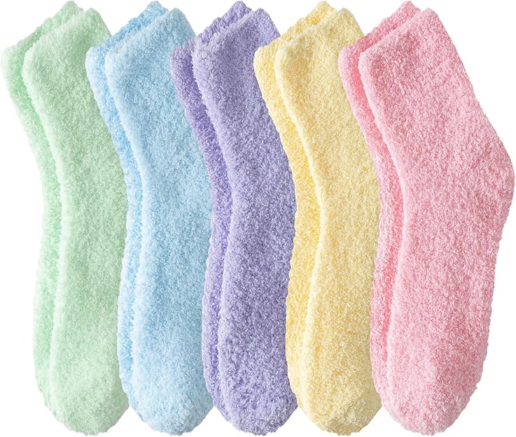 Warm & Cozy Gifts for Women, Fluffy Fuzzy Sock, Plush Sleeping Slipper Socks - Soft Warm Fabric