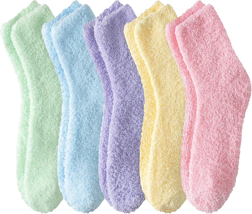 Warm & Cozy Gifts for Women, Fluffy Fuzzy Sock, Plush Sleeping Slipper Socks - Soft Warm Fabric