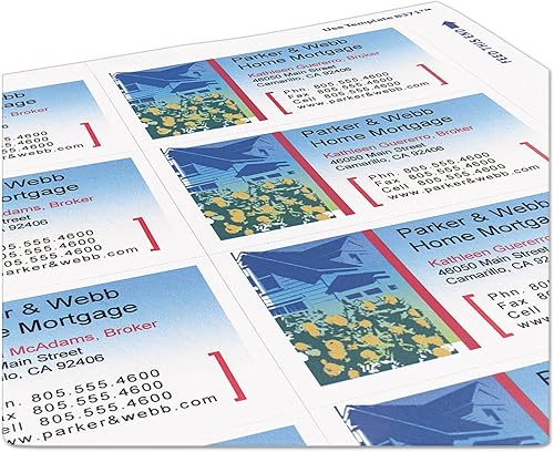 Miniatura 3 de Avery 8371 Tarjetas de visita, inyección de tinta, 2 pulgadas x 3-1/2 pulgadas, 250/PK, color blanco