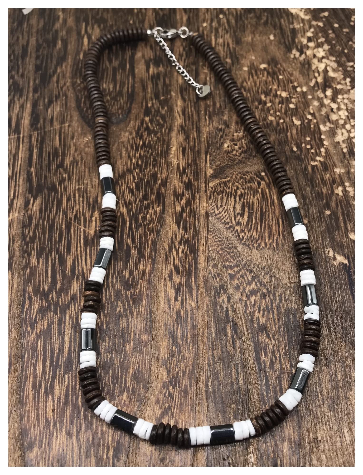 creazione di Gioielli Collana di Perline di Pietra Naturale Uomini e Donne Non mostrano Gioielli in Acciaio. (Color : 60cm, Size : 1)