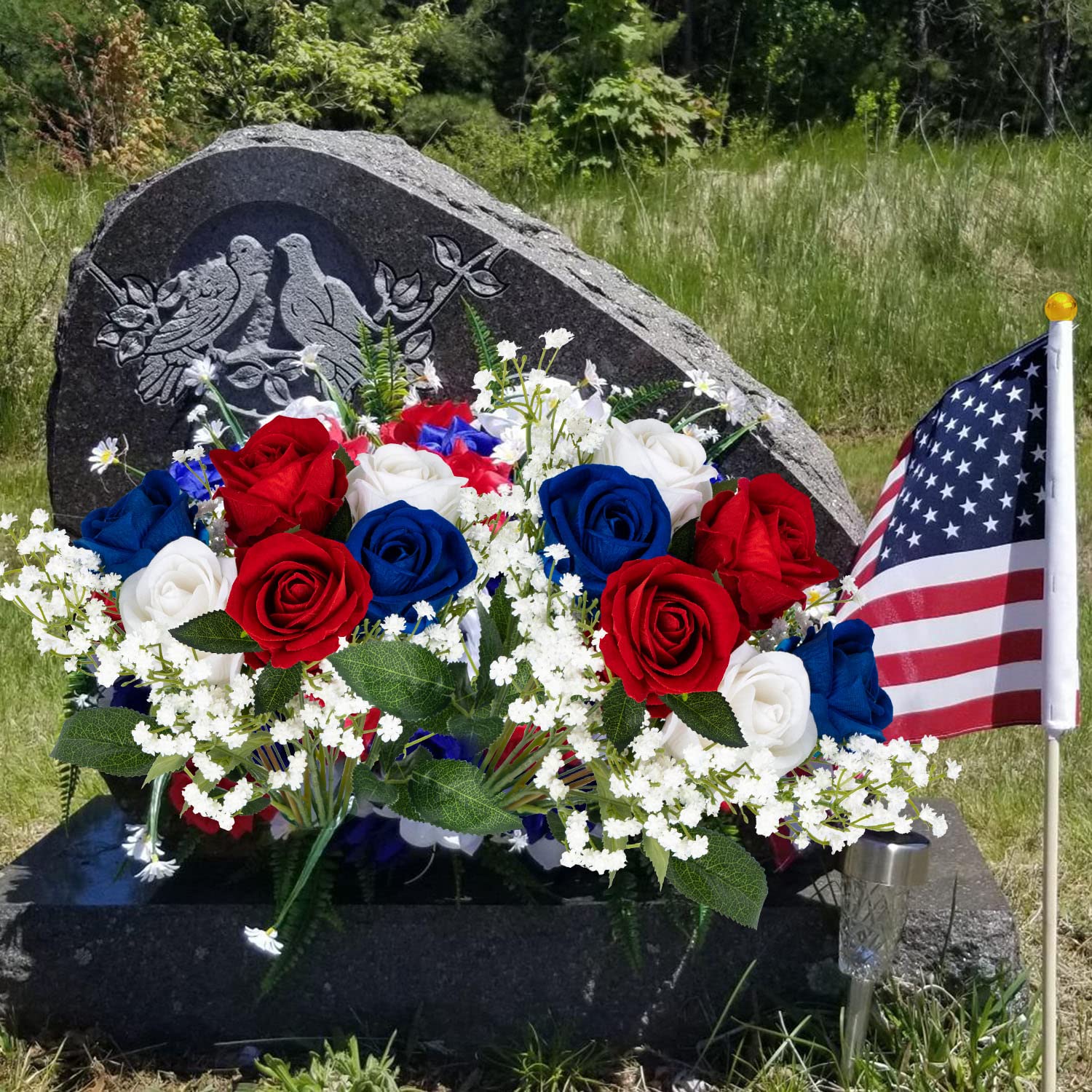 Red White And Blue Flowers For Veterans Day Veterans Day | Worcester