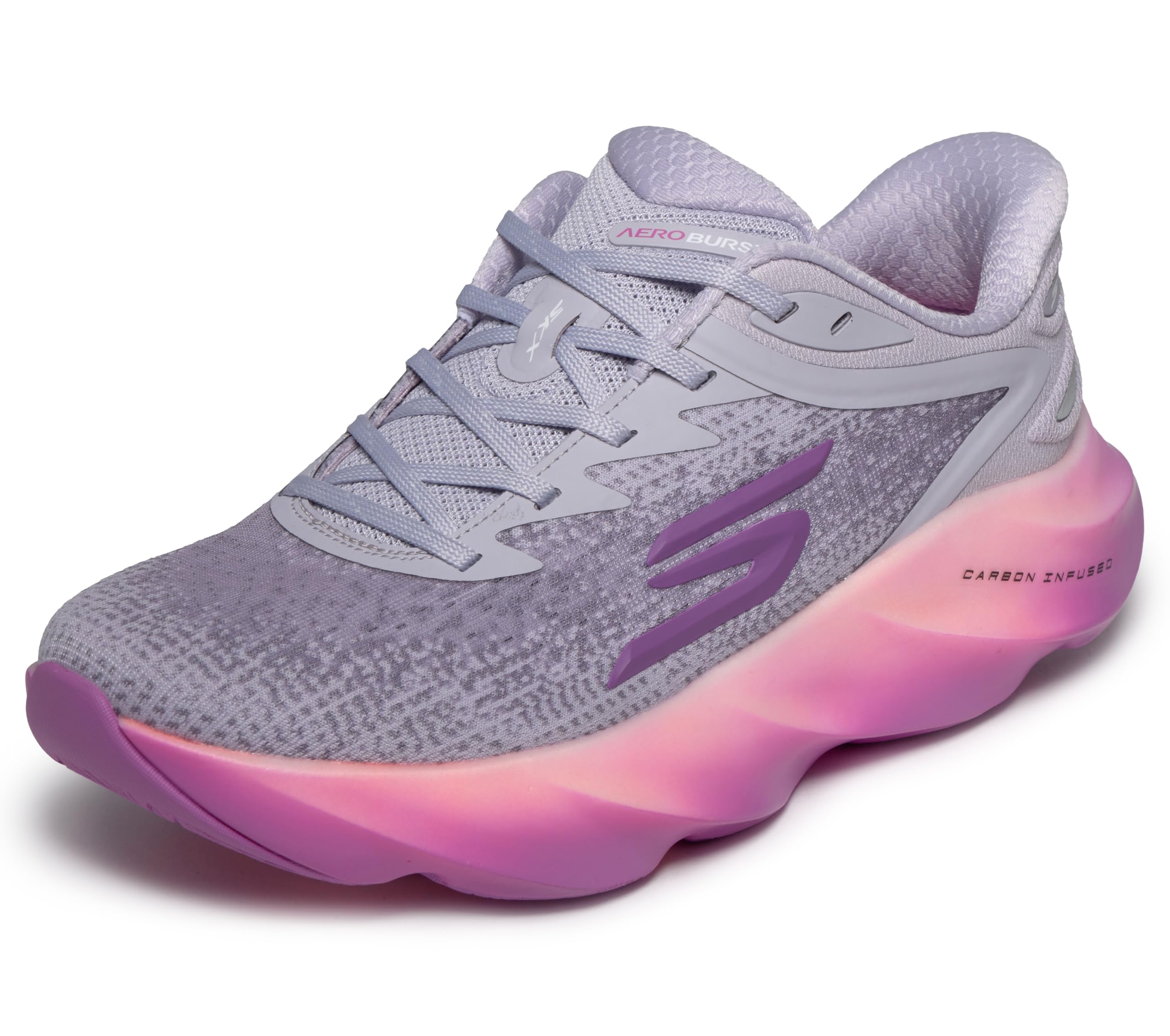 Skechers Women's Aero Burst Slip Ins Running Trainer, Lavender/Pink, 4.5 UK