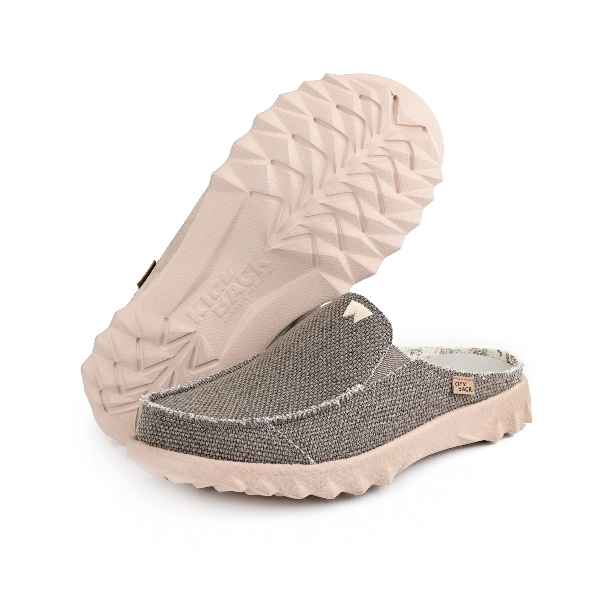 Kickback Chaise Classic Mules da Uomo Senza Tallone – Zoccoli in Tela Casual Slip‑On – Scarpe Estive Comode per Interni ed Esterni, Spiaggia e Viaggio con Suola Antiscivolo