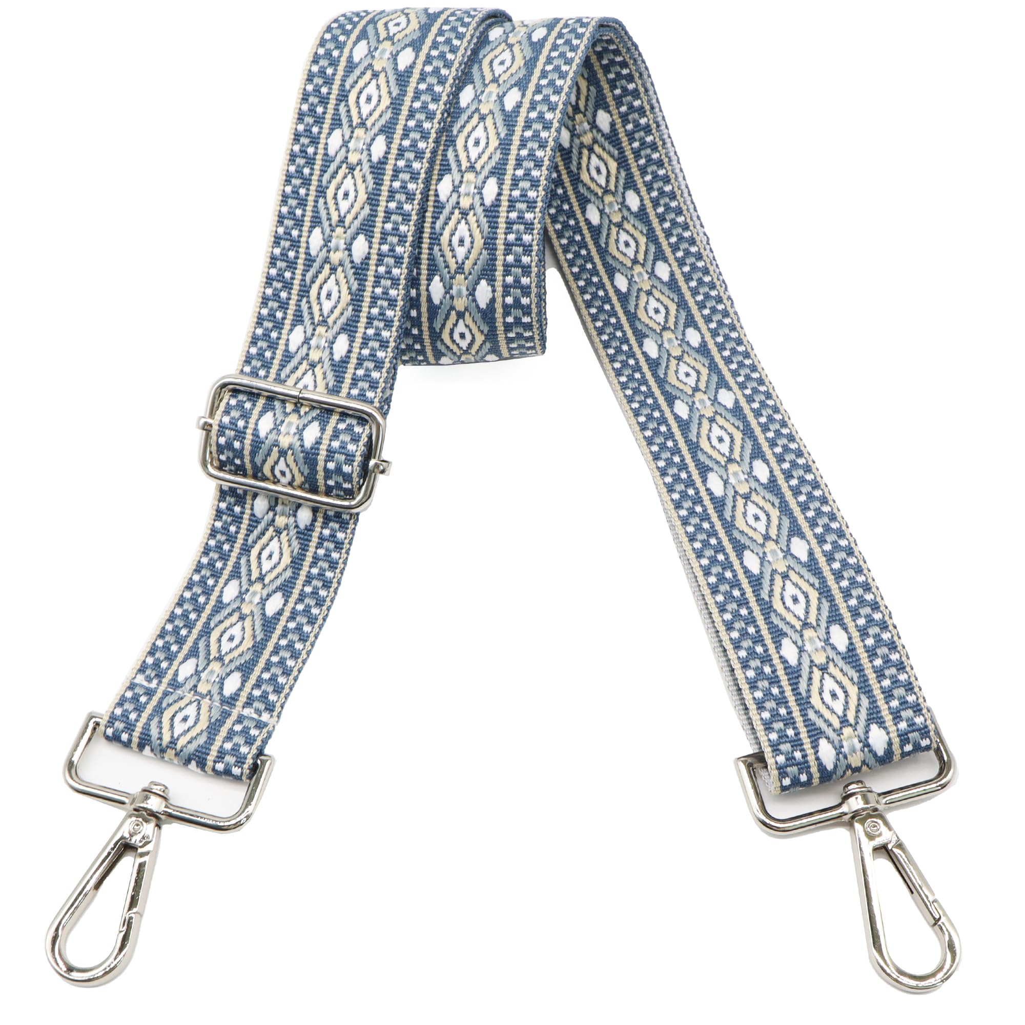 LEMEDE Purse Strap Adjustable Replacement Crossbody Bag Straps Retro Jacquard Embroidery Shoulder Straps for Shoulder Bag