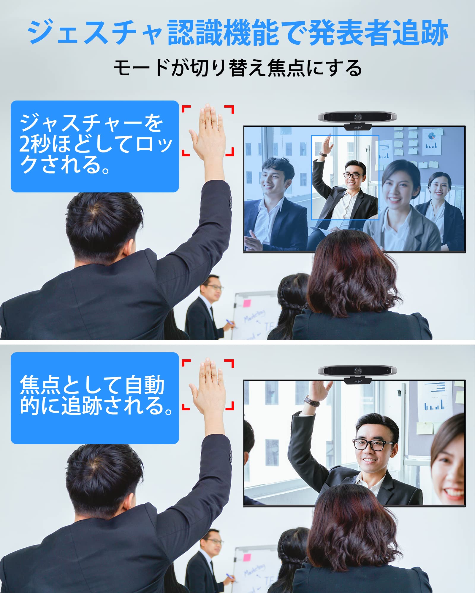 Amazon.co.jp: WEBカメラ COOLPO ウェブカメラ 4K 会議用カメラ 会議