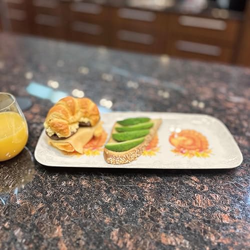 Miniatura 10 de UP ware Cinco de Mayo - Bandeja rectangular de melamina para servir, 15 x 6.5 pulgadas, bandeja de comida sin BPA para entretenimiento en fiestas