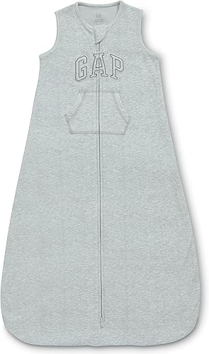 Delta Children Gap babyGap TrueSleep - Saco de dormir con cremallera, 100% algodón orgánico, certificación GOTS y Oeko-Tex 100, cierre de 2 vías,