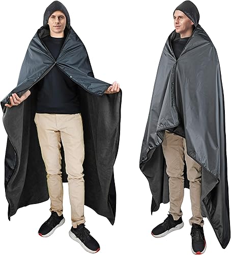 Catalonia Manta impermeable para estadio, poncho resistente al viento para fútbol y eventos deportivos para fanáticos, portátil, manta duradera para