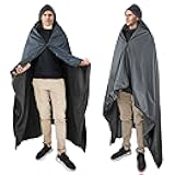 Waterproof Stadium Blanket, Windproof Wearable Poncho for Football Sideline & Sports Events for Fans, Portable, Durable Outdoor Blanket for Camping & Tailgating