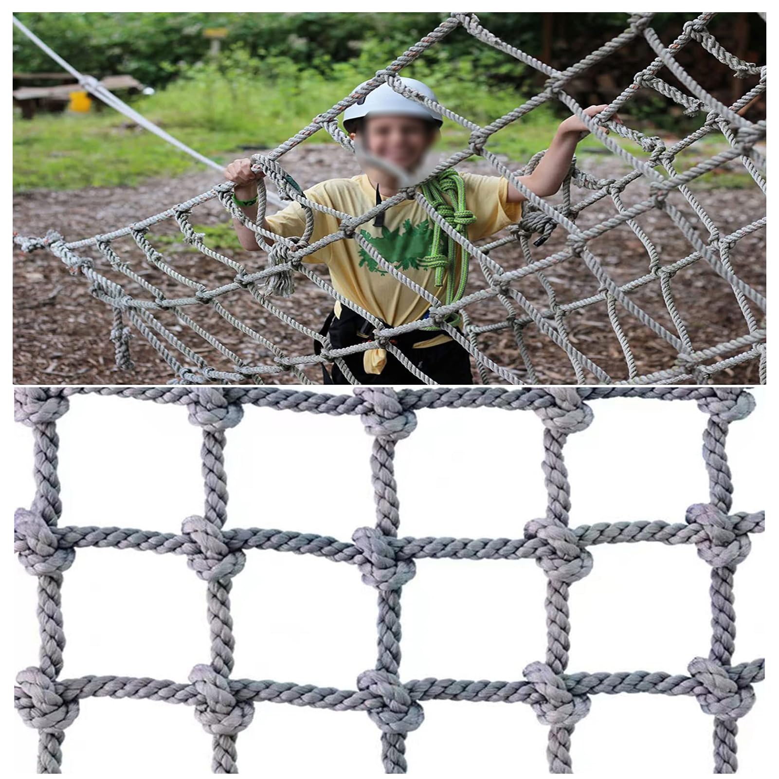 Filet d'escalade pour enfants : évitez les chutes de cabane avec ce pont en corde robuste 12mm