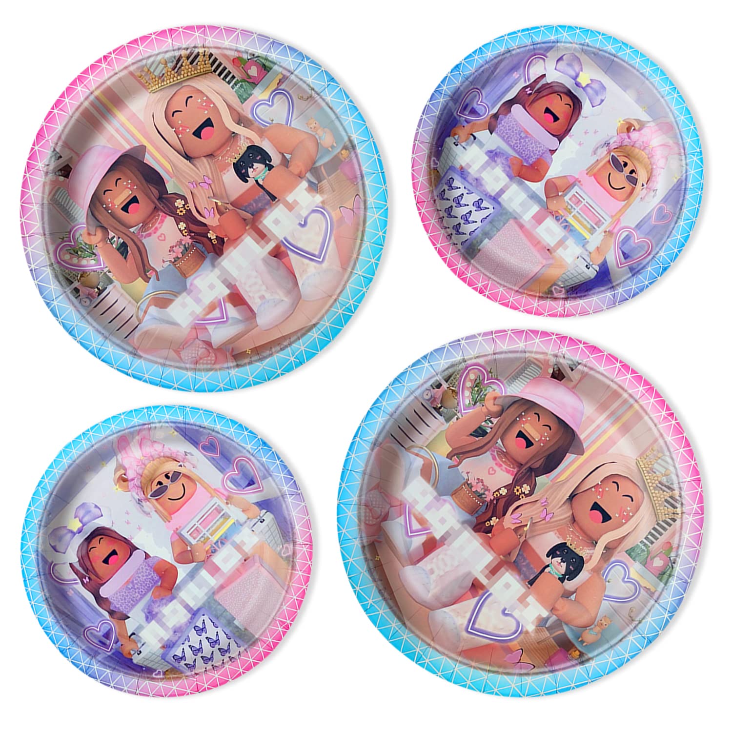 Buy 12 Guests Sandbox Aesthetic Party Plates, Theme Party Supplies