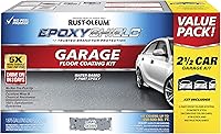 Rust-Oleum EpoxyShield 365186 Garage Floor Coating Kit - 2.5 Car Dark Gray Gloss, Durable 2-Part Epoxy Paint
