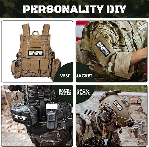 Miniatura 4 de Fuck Around and Find Out - Divertido parche de PVC moral, protegido por F Around y descubra los parches tácticos para mochilas, gorra, chaquetas,