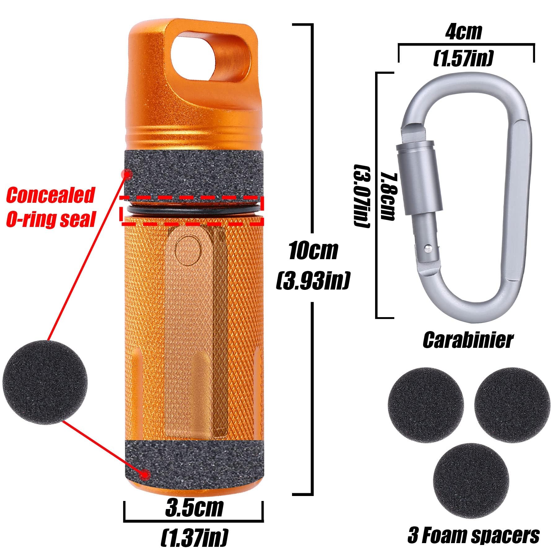Aenllosi para Protectora Ledger Nano X/S Plus/S Funda- Resistente al Fuego, Agua y Impactos (Naranja,Solo Funda)