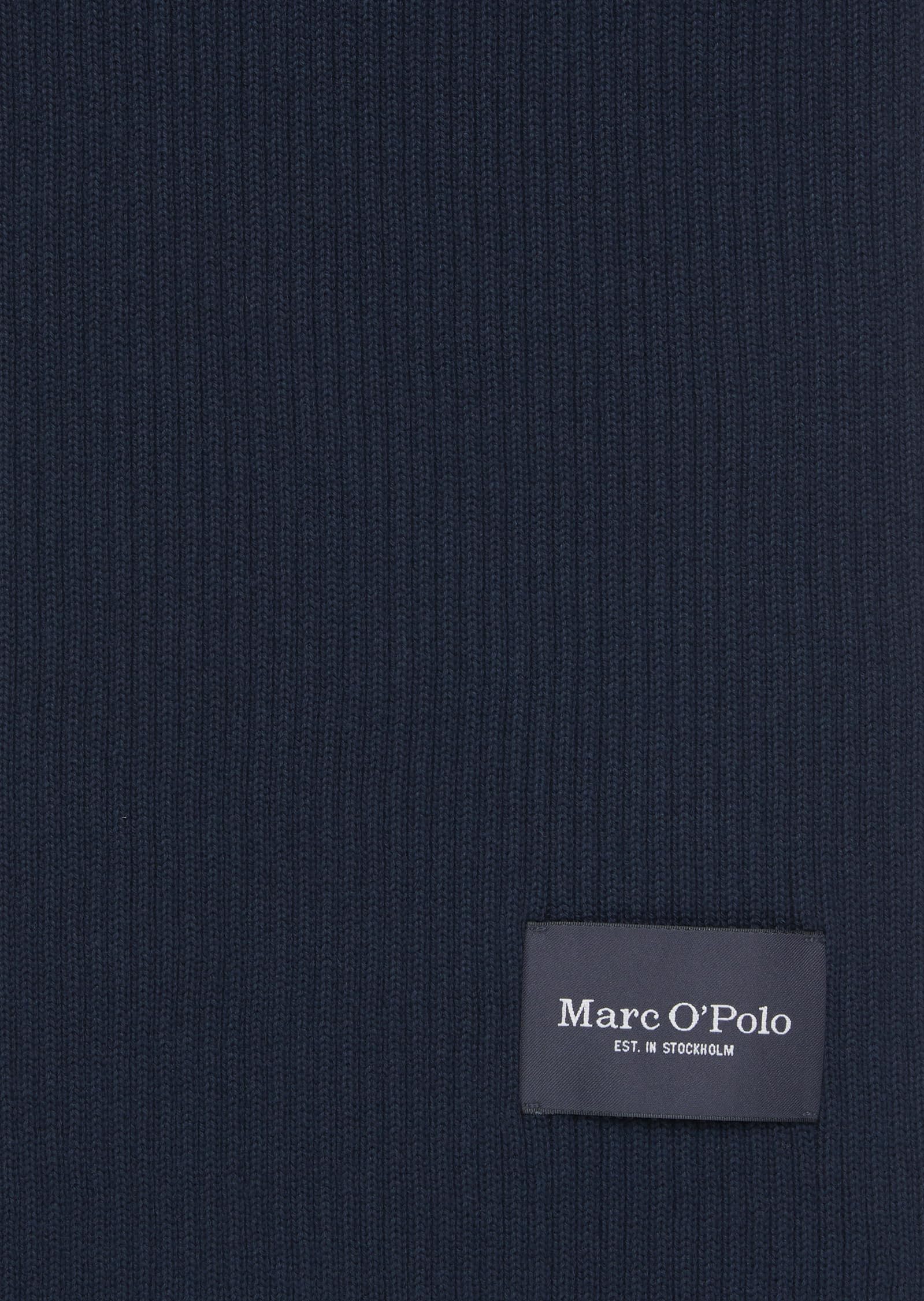 Marc OߴPolo Herren Schal aus Bio-Baumwolle weich, Blau (Dark Navy), One Size